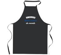 Otshirt Tablier Noir Meilleur Benjamin du Monde 3 | Apron | Idée Tablier Personnalisable Cadeau Anniversaire Cuisine Jardinage Fête Original Famille Travail Départ Collègue Retraite