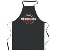 Otshirt Tablier Noir Meilleure Mathematicienne du monde 1 | Apron | Idée Tablier Personnalisable Cadeau Anniversaire Cuisine Jardinage Fête Original Famille Travail Départ Collègue Retraite