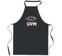 Otshirt Tablier Noir Ne pas deranger Dans ma tete je suis a la gym | Apron | Idée Tablier Personnalisable Cadeau Anniversaire Cuisine Jardinage Fête Original Famille Travail Départ Collègue Retraite