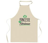 Otshirt Tablier Princesse et fabuleuse (rien que ça) | Apron | Idée Tablier Personnalisable Cadeau Anniversaire Cuisine Jardinage Fête Original Famille Travail Départ Collègue Retraite