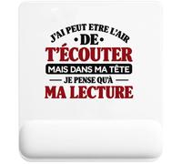 Otshirt Tapis de Souris J'Ai Peut-être l'air de t'écouter mais dans ma tête Je Pense qu'à ma Lecture J'Ai Peut-être l'air de t'écouter mais Je ne Pense qu'à - Activité | Rouge