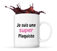 Otshirt Tasse Aide-menagere ne fait pas les choses a moitie - Mug avec Anse Coeur - Idée Cadeau Prénom Personnalisable Humour Anniversaire Fête Retraite Drôle Original Collègue