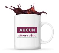 Otshirt Tasse Aucun Silence Ne Dure - Mug - Idée Tasse Personnalisable Cadeau Anniversaire Fête Original Famille Travail Départ Collègue Retraite Noël. - Violet&Turquoise - 4