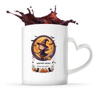 Otshirt Tasse Cœur Assistante sociale - Joyeux Halloween 2 - Mug - Idée Tasse Personnalisable en forme de Cœur Cadeau Anniversaire Fête Original Famille Travail Départ Collègue Retraite Noël.