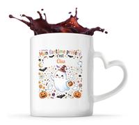 Otshirt Tasse Cœur Mon Fantome Préféré C'est Elisa - Mug - Idée Tasse Personnalisable en forme de Cœur Cadeau Anniversaire Fête Original Famille Travail Départ Collègue Retraite Noël.