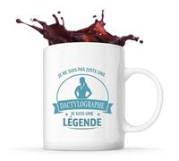 Otshirt Tasse Cyberanalyste Une Legende copie - Mug avec Anse Coeur - Idée Cadeau Prénom Personnalisable Humour Anniversaire Fête Retraite Drôle Original Collègue