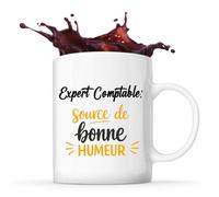 Otshirt Tasse Expert comptable - source de bonne humeur copie - Mug - Idée Cadeau Prénom Personnalisable Humour Anniversaire Fête Retraite Drôle Original Collègue