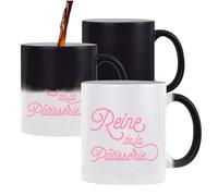 Otshirt Tasse Magique Reine de la Patisserie | Mug qui change couleur avec la chaleur | Idée Cadeau Humour Cuisine Gâteau Douceur Drôle Original