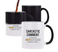 Otshirt Tasse Magique Sarcastic Comment | Mug qui change couleur avec la chaleur | Idée Cadeau Humour Drôle Marrant Original Anniversaire Fête