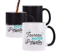 Otshirt Tasse Magique Taureau Ascendant Parfaite | Mug qui change couleur avec la chaleur | Idée Cadeau Zodiaque Astrologie Horoscope Jeu de Mots Humour Original Noël Anniversaire Astrologue