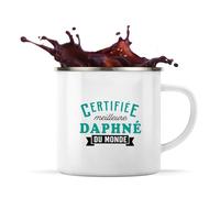 Otshirt Tasse Métal Certifiee Meilleure Daphne du monde copie - Mug - Idée Tasse Personnalisable en Métal Cadeau Anniversaire Camping Fête Original Famille Travail Départ Collègue Retraite Noël.