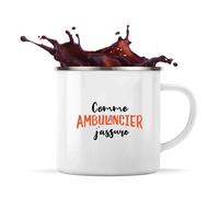 Otshirt Tasse Métal Comme ambulancier j’assure | Mug | Idée Tasse Personnalisable en Métal Cadeau Anniversaire Camping Fête Original Famille Travail Départ Collègue Retraite Noël.