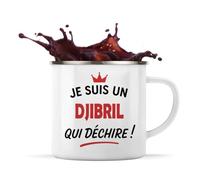 Otshirt Tasse Métal d'un Djibril qui déchire 2- Mug Emaillé - Idée Tasse Métal Personnalisable Cadeau Anniversaire Fête Original Famille Travail Départ Collègue Retraite Noël.