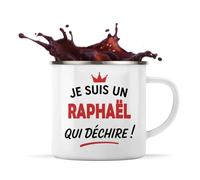 Otshirt Tasse Métal d'un Raphaël qui déchire 2- Mug Emaillé - Idée Tasse Métal Personnalisable Cadeau Anniversaire Fête Original Famille Travail Départ Collègue Retraite Noël.