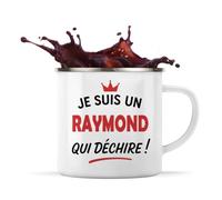 Otshirt Tasse Métal d'un Raymond qui déchire 2- Mug Emaillé - Idée Tasse Métal Personnalisable Cadeau Anniversaire Fête Original Famille Travail Départ Collègue Retraite Noël.
