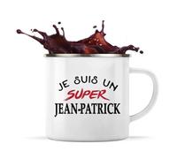 Otshirt Tasse Métal d'un Super Jean-Pascal - Mug Emaillé - Idée Tasse Métal Personnalisable Cadeau Anniversaire Fête Original Famille Travail Départ Collègue Retraite Noël.