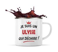 Otshirt Tasse Métal d'un Ulysse qui déchire 2- Mug Emaillé - Idée Tasse Métal Personnalisable Cadeau Anniversaire Fête Original Famille Travail Départ Collègue Retraite Noël.