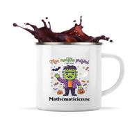 Otshirt Tasse Métal Mon Monstre Préféré C'est Mon Mathematicienne - Mug - Idée Tasse Personnalisable en Métal Cadeau Anniversaire Camping Fête Original Famille Travail Départ Collègue Retraite Noël.