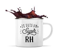 Otshirt Tasse Métal Super RH | 360 ml Mug Émaillé Métallique | Idée Cadeau Petit Ami Copain Collègue Père Noël Anniversaire Fête des Pères