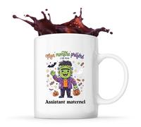 Otshirt Tasse Mon Monstre Préféré C'est Mon Assistant maternel - Mug - Idée Tasse Personnalisable Cadeau Anniversaire Fête Original Famille Travail Départ Collègue Retraite Noël.