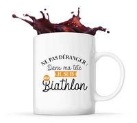 Otshirt Tasse Ne pas déranger Dans ma tête je suis au biathlon | Mug | Idée Tasse Personnalisable Cadeau Anniversaire Fête Original Famille Travail Départ Collègue Retraite Noël.