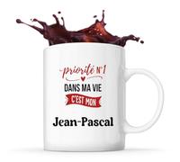 Otshirt Tasse Priorite N1 dans ma vie C'est mon Jean-Pascal - Mug - Idée Tasse Personnalisable Cadeau Anniversaire Fête Original Famille Travail Départ Collègue Retraite Noël.