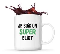 Otshirt Tasse Un Super Eliott 2 - Mug avec Anse Coeur - Idée Cadeau Prénom Personnalisable Humour Anniversaire Fête Retraite Drôle Original Collègue
