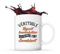 Otshirt Tasse Véritable agent immobilier les autres font semblant | Mug | Idée Tasse Personnalisable Cadeau Anniversaire Fête Original Famille Travail Départ Collègue Retraite Noël.