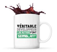 Otshirt Tasse Véritable développeur les autres font semblant | Mug | Idée Tasse Personnalisable Cadeau Anniversaire Fête Original Famille Travail Départ Collègue Retraite Noël.