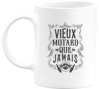 Otshirt Tasse vieux motard que jamais | Mug Céramique 325ml, Imprimé en France, cadeau humour anniversaire original rigolo humoristique