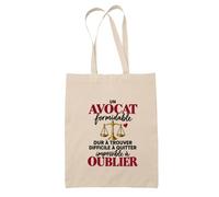 Otshirt Tote Bag Beige Avocat Formidable | Sac Coton Fairtrade 10 L Anses 70 cm | Courses Bureau Plage Marché | Idée Cadeau Juriste Maîtresse Noël Départ