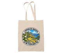 Otshirt Tote Bag Beige L’odeur du maquis, ça ne s’explique pas | Sac Coton Fairtrade 10 L Anses 70 cm | Courses Bureau Plage Marché | Idée Cadeau Corse Maîtresse Noël Départ