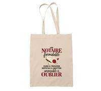 Otshirt Tote Bag Beige Notaire Formidable | Sac Coton Fairtrade 10 L Anses 70 cm | Courses Bureau Plage Marché | Idée Cadeau Étude Notariale Maîtresse Noël Départ