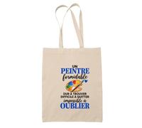 Otshirt Tote Bag Beige Peinture Formidable | Sac Coton Fairtrade 10 L Anses 70 cm | Courses Bureau Plage Marché | Idée Cadeau Peintre Maîtresse Noël Départ