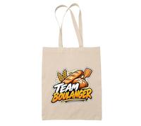 Otshirt Tote Bag Beige Team boulanger | Sac Coton Fairtrade 10 L Anses 70 cm | Courses Bureau Plage Marché | Idée Cadeau Maîtresse Noël Départ