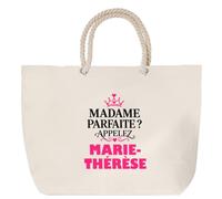 Otshirt Tote Bag Madame Parfaite Marie-Therese - Tote Bag - Idée Sac en Toile Cadeau Anniversaire Fête Original Famille Travail Départ Collègue Retraite Noël.