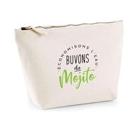 Otshirt Trousse Buvons du Mojito | Pochette Toilette Maquillage | Idée Cadeau Alcool Humour Original Drôle Apéro Anniversaire Fête Soirée Unique