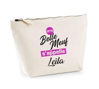 Otshirt Trousse Cette Belle meuf sappelle Leila - Pouch Case - Idée Trousse Rangement Cadeau Anniversaire Fête Original Famille Travail Départ Collègue Retraite Noël.