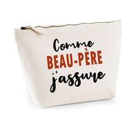 Otshirt Trousse comme Beau-Père J'assure - Pouch - Idée Pochette Personnalisable Cadeau Anniversaire Fête Original Famille Travail Départ Collègue Retraite Noël.