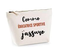 Otshirt Trousse comme Éducatrice Sportive J'assure - Pouch - Idée Pochette Personnalisable Cadeau Anniversaire Fête Original Famille Travail Départ Collègue Retraite Noël.
