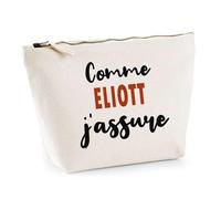 Otshirt Trousse comme Eliott J'assure - Pouch - Idée Pochette Personnalisable Cadeau Anniversaire Fête Original Famille Travail Départ Collègue Retraite Noël.