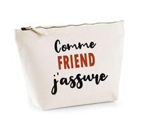 Otshirt Trousse comme Friend J'assure - Pouch - Idée Pochette Personnalisable Cadeau Anniversaire Fête Original Famille Travail Départ Collègue Retraite Noël.