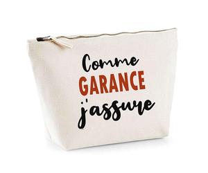 Otshirt Trousse comme Garance J'assure - Pouch - Idée Pochette Personnalisable Cadeau Anniversaire Fête Original Famille Travail Départ Collègue Retraite Noël.
