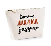 Otshirt Trousse comme Jean-Paul J'assure - Pouch - Idée Pochette Personnalisable Cadeau Anniversaire Fête Original Famille Travail Départ Collègue Retraite Noël.