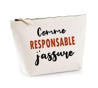 Otshirt Trousse comme Responsable J'assure - Pouch - Idée Pochette Personnalisable Cadeau Anniversaire Fête Original Famille Travail Départ Collègue Retraite Noël.