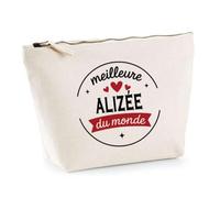 Otshirt Trousse de la Meilleure Alizée du Monde 1- Pouch - Idée Pochette Personnalisable Cadeau Anniversaire Fête Original Famille Travail Départ Collègue Retraite Noël.