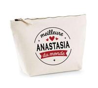 Otshirt Trousse de la Meilleure Anastasia du Monde 1- Pouch - Idée Pochette Personnalisable Cadeau Anniversaire Fête Original Famille Travail Départ Collègue Retraite Noël.