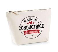 Otshirt Trousse de la Meilleure Concierge du Monde 1- Pouch - Idée Pochette Personnalisable Cadeau Anniversaire Fête Original Famille Travail Départ Collègue Retraite Noël.