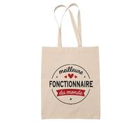 Otshirt Trousse de la Meilleure Fonctionnaire du Monde 1- Pouch - Idée Pochette Personnalisable Cadeau Anniversaire Fête Original Famille Travail Départ Collègue Retraite Noël.