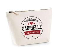 Otshirt Trousse de la Meilleure Gabrielle du Monde 1- Pouch - Idée Pochette Personnalisable Cadeau Anniversaire Fête Original Famille Travail Départ Collègue Retraite Noël.